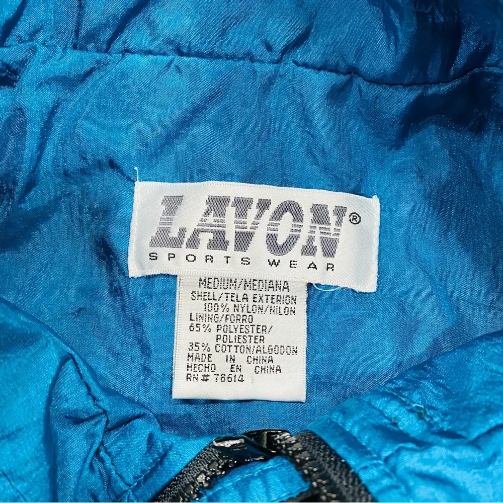 Vintage Lavon Sport Sportswear Windbreaker Jacket Geometric medium Nylon - Picture 2 of 6